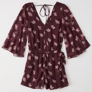 A&F Floral Bell Sleeve Romper